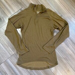 BEYOND CLS PCU LIB Base‎ Line Quarter Zip Long Sleeve Shirt Mens S Bin O-18